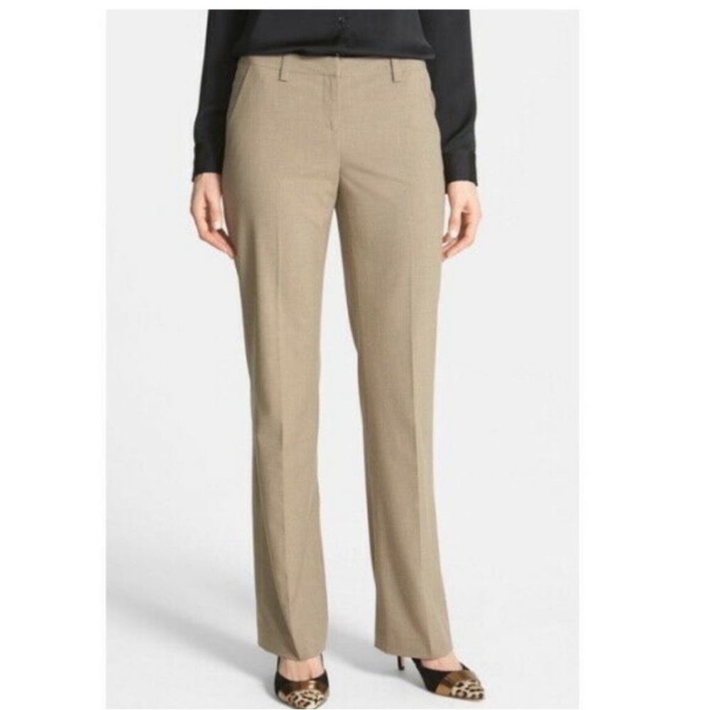 HALOGEN NWT Taupe Taylor Fit Linen Blend Trouser Pants Size 16   Tall Inseam